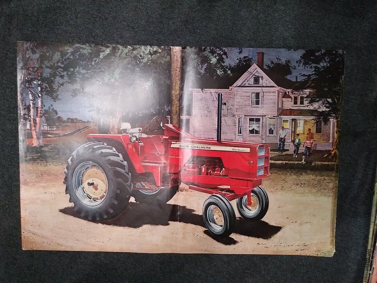 VINTAGE 1964 ALLIS CHALMERS FOLD OUT FRAMABLE 13 X 20.5. 190 ONE NINETY TRACTOR