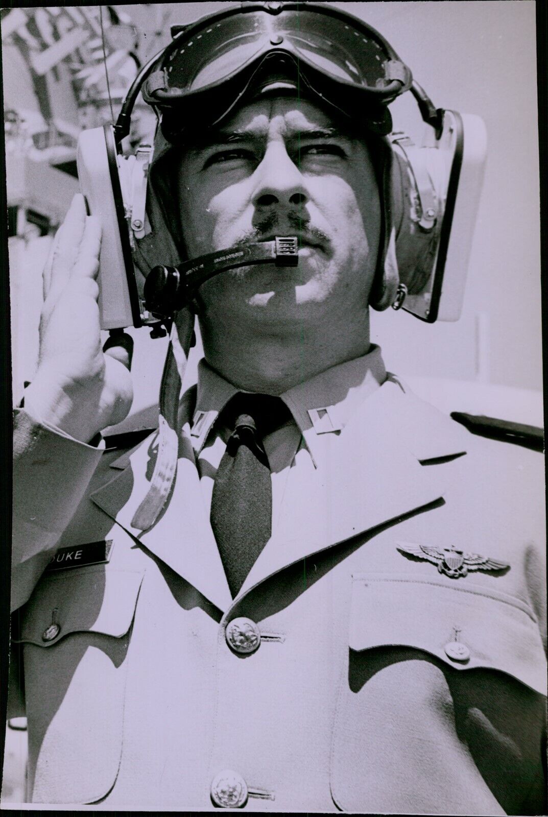 LG850 1962 Original Greg Kelly Photo HEAD SET Lt Bobby Duke on USS Enterprise