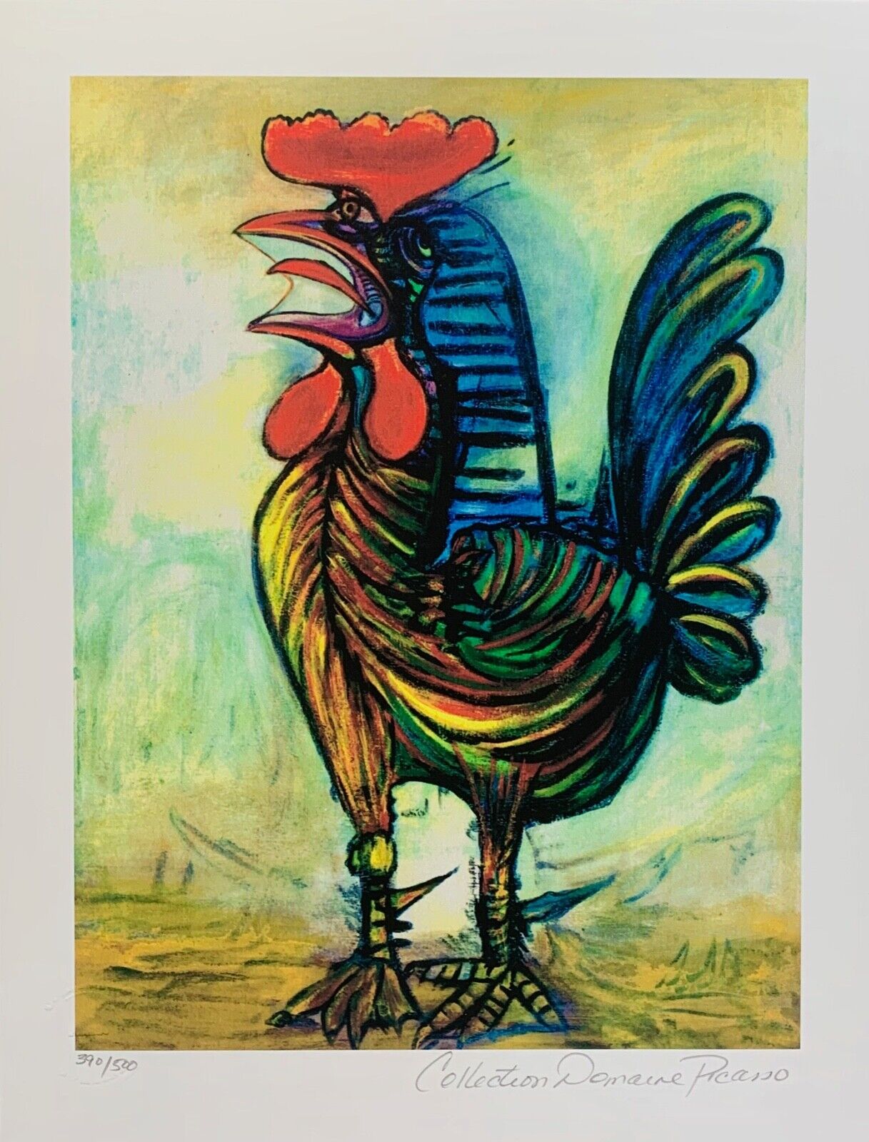 Pablo Picasso THE ROOSTER Estate Signed Limited Edition Giclee Art 14.5
