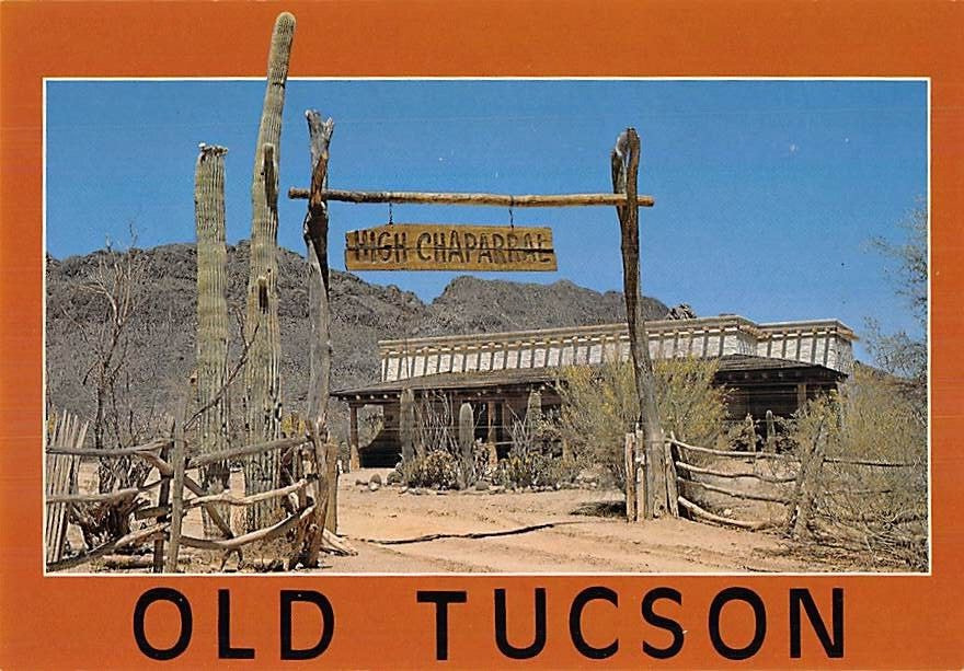 Postcard AZ: Old Tucson, High Chaparral TV Show Set, Arizona, 4x6