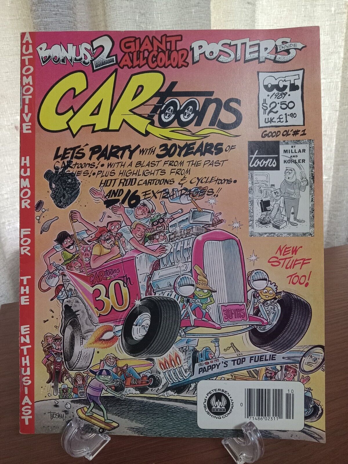 CAR toons Magazine Cartoons October 1989 With Posters