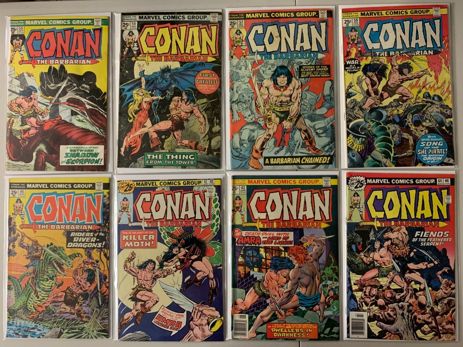 Conan the Barbarian lot from:#55-100 41 diff avg 5.0 (1975-79)