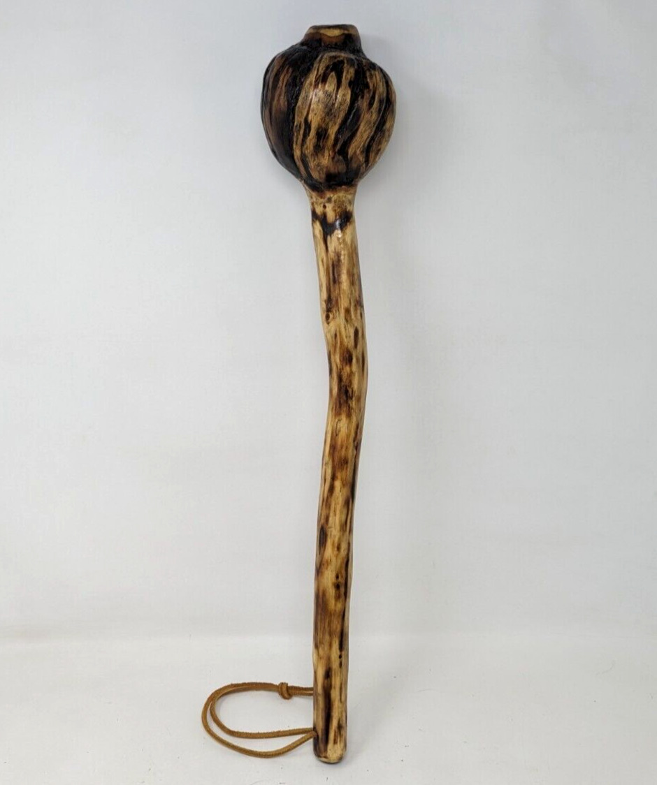 Vintage Native American Indian Burl Wood Root Knot War Club Stick Weapon CU23