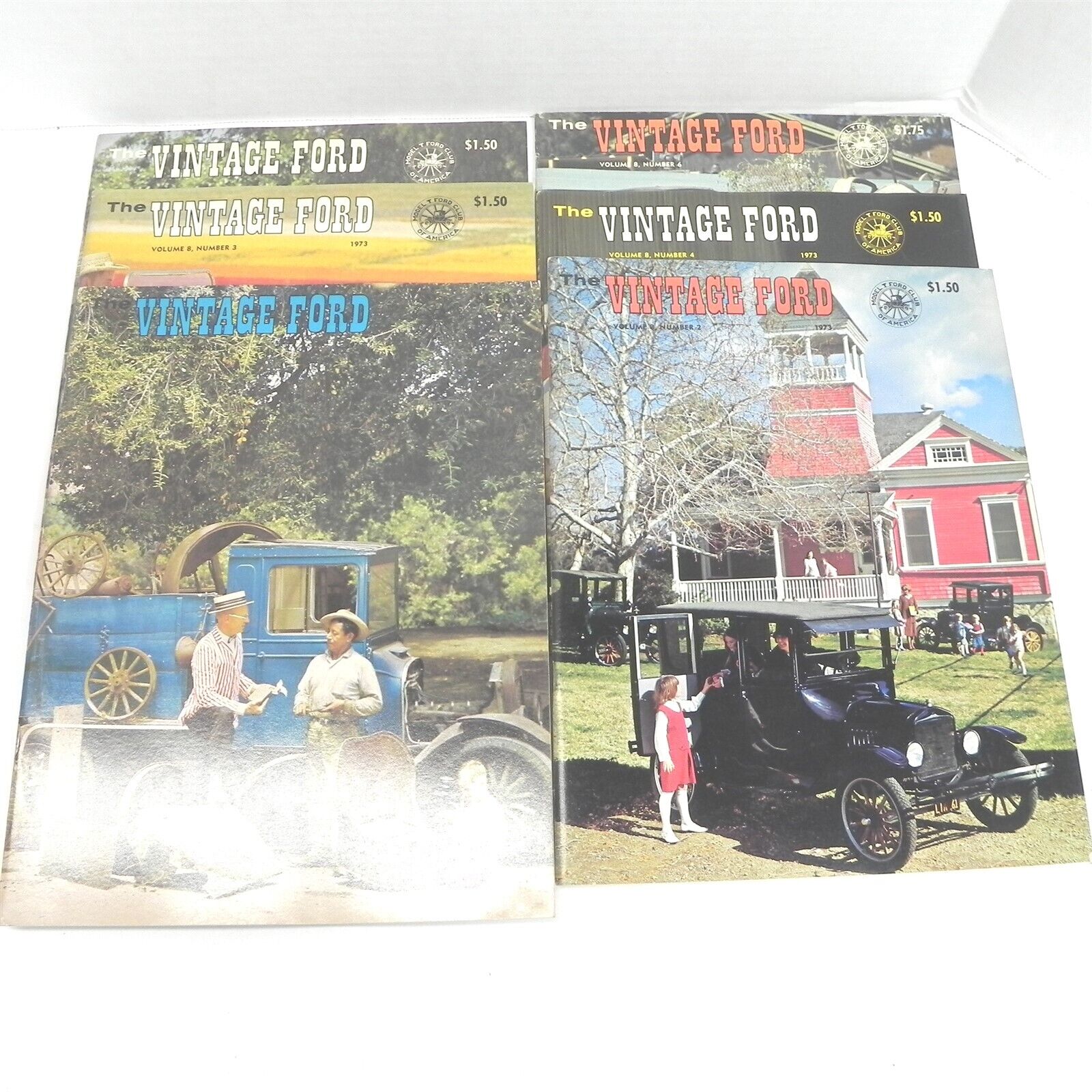 VINTAGE 1973 FORD MAGAZINE FULL YEAR 6 ISSUES BIMONTHLY MODEL T CLUB