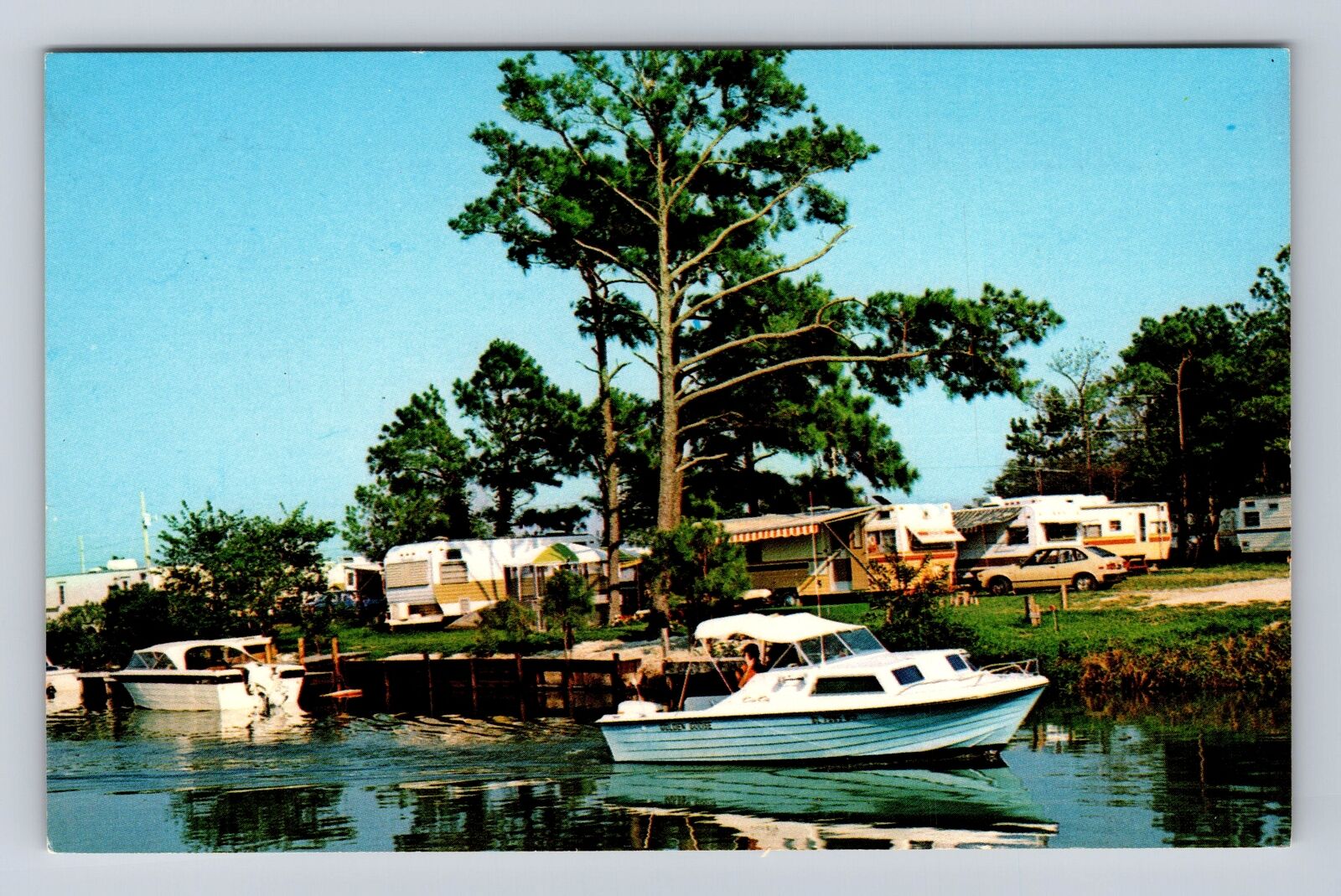 Fenwick Island DE-Delaware, Campground Travel Trailer Park, Vintage PC Postcard