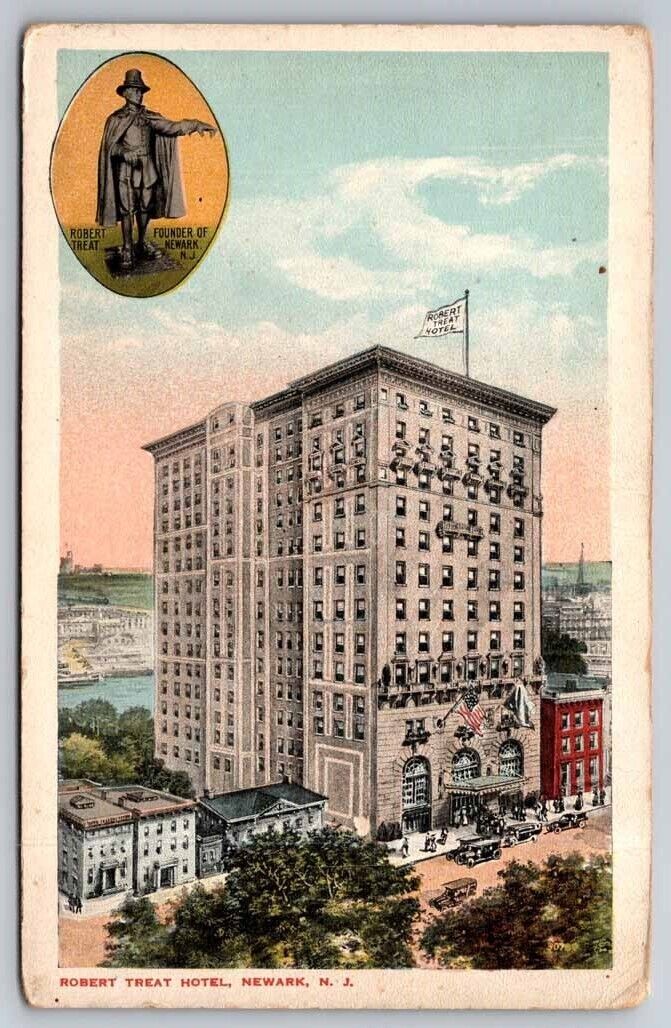 eStampsNet - Robert Treat (Founder of Newark) Hotel Newark NJ Postcard 