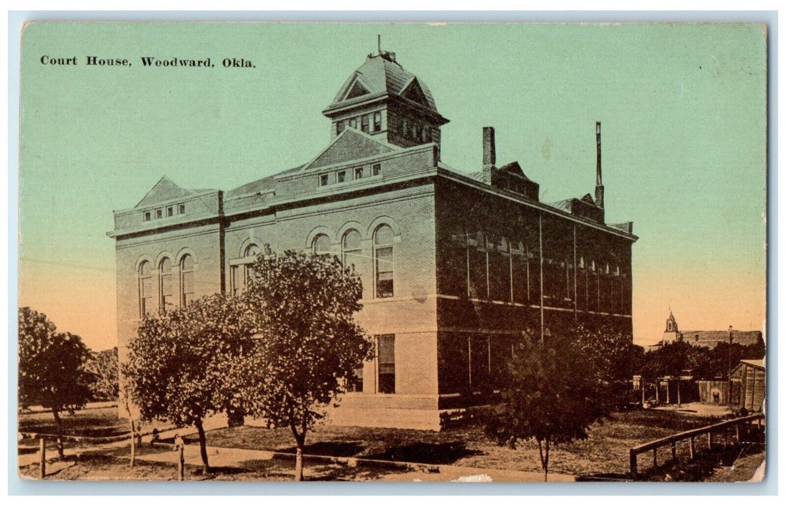 c1910's Court House Building Woodward Oklahoma OK Unposted Antique Postcard