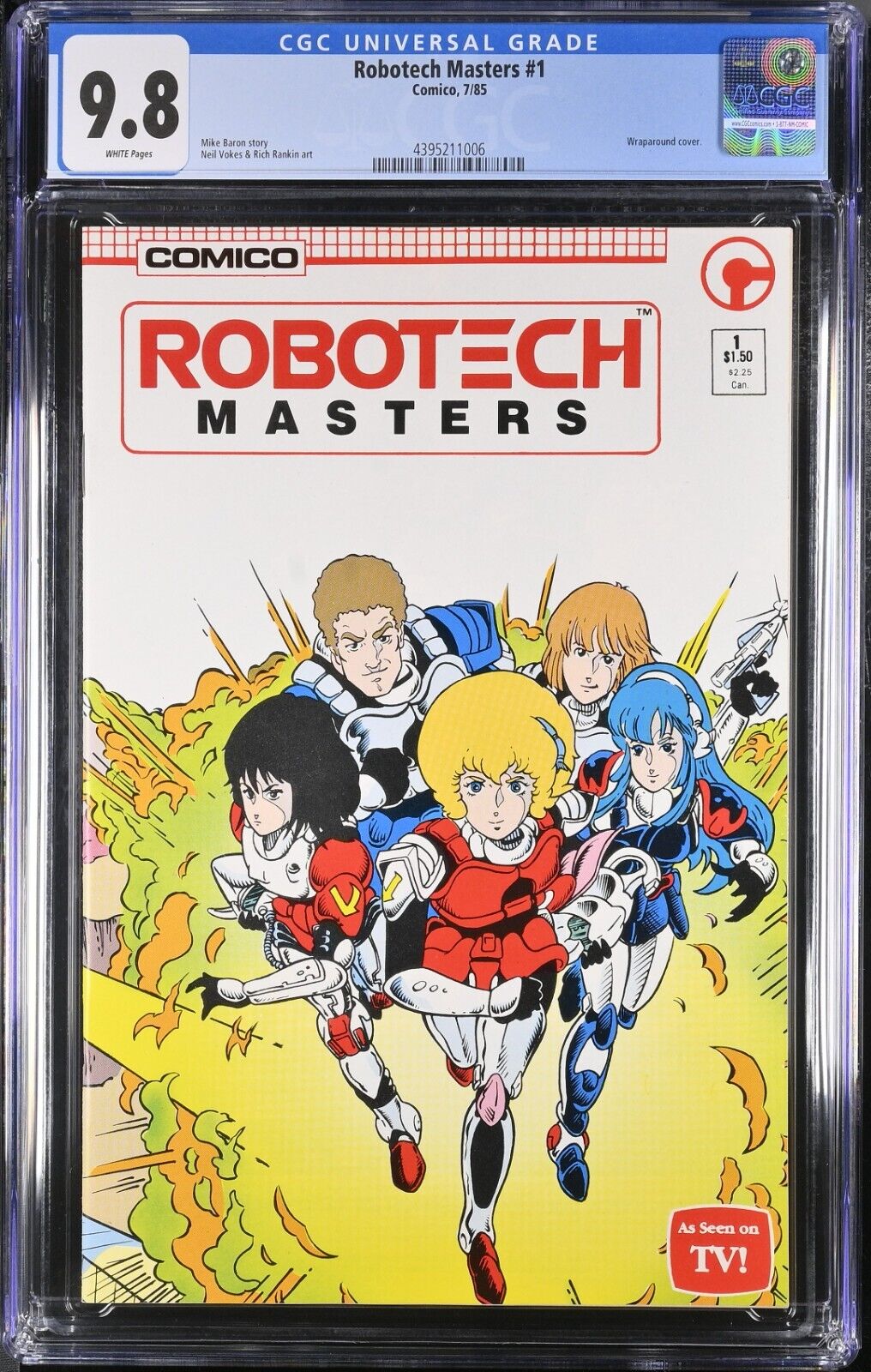 ROBOTECH: MASTERS #1 - CGC 9.8 - WP - NM/MT - WRAPAROUND COVER