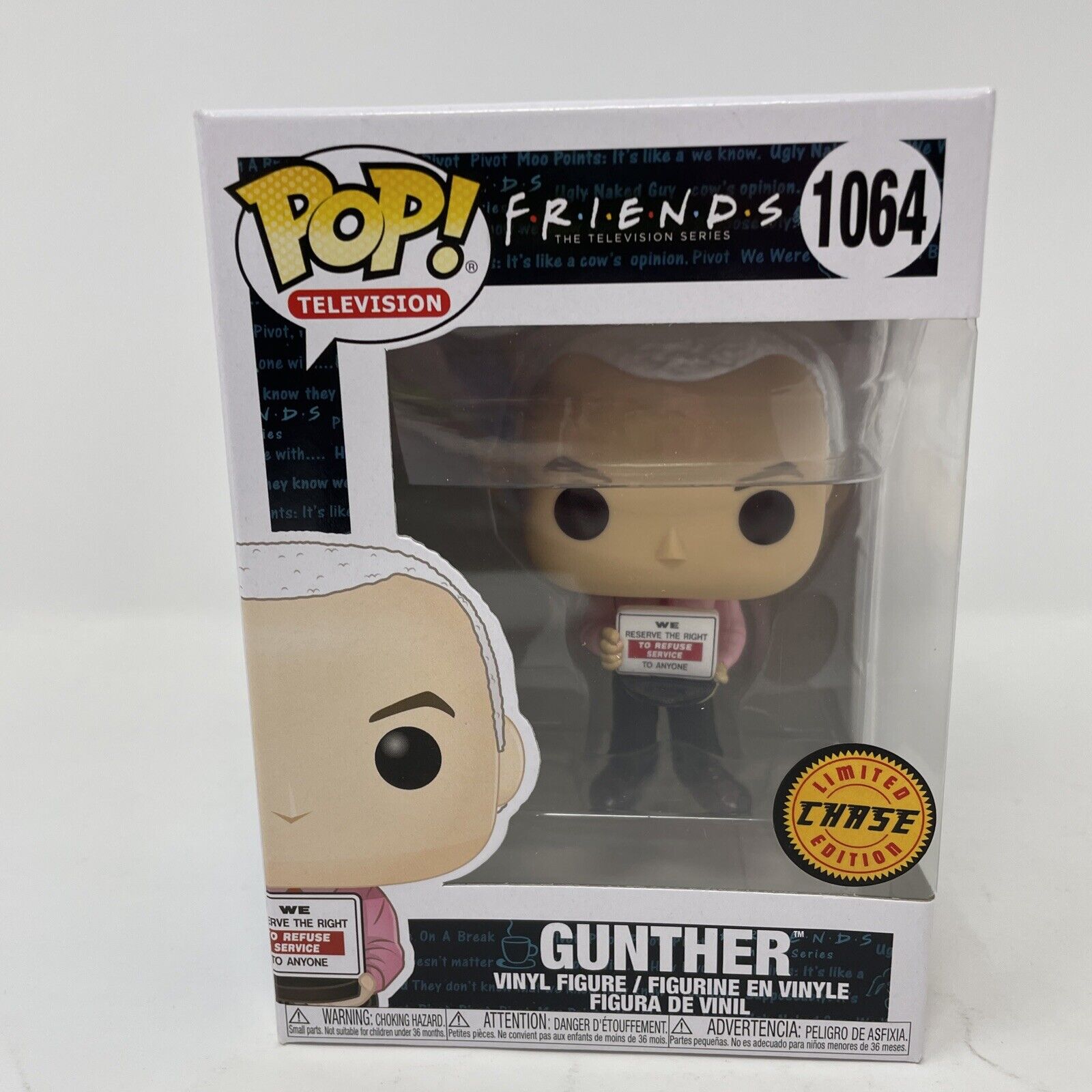 Funko Pop Friends Limited Edition Chase Gunther 1064 with Protector 