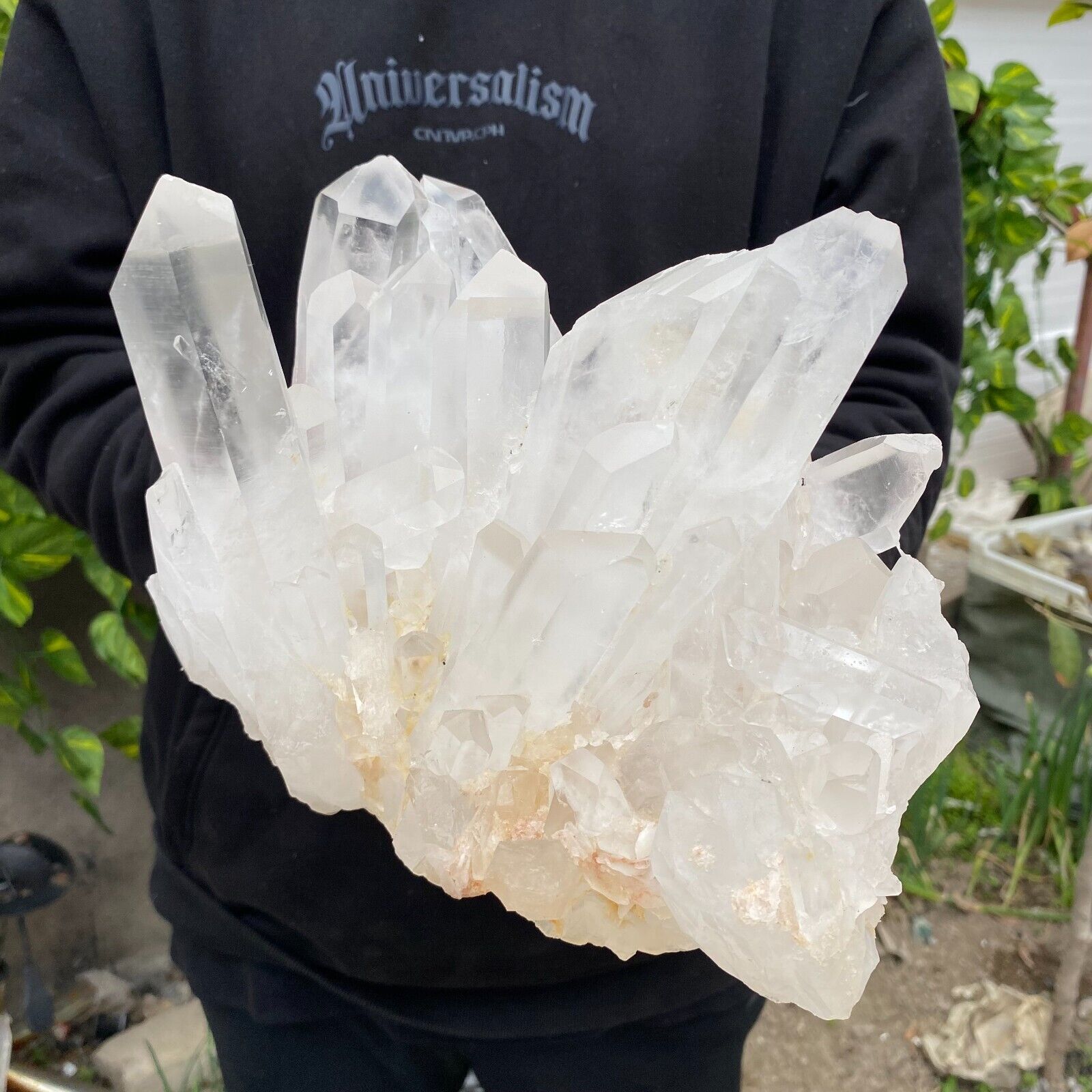 10lb Large Natural White Clear Quartz Crystal Cluster Raw Healing Specimen