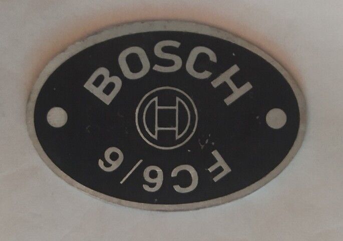 Data plate  Bosch FC 6/6 Classic Car 26x40mm s71