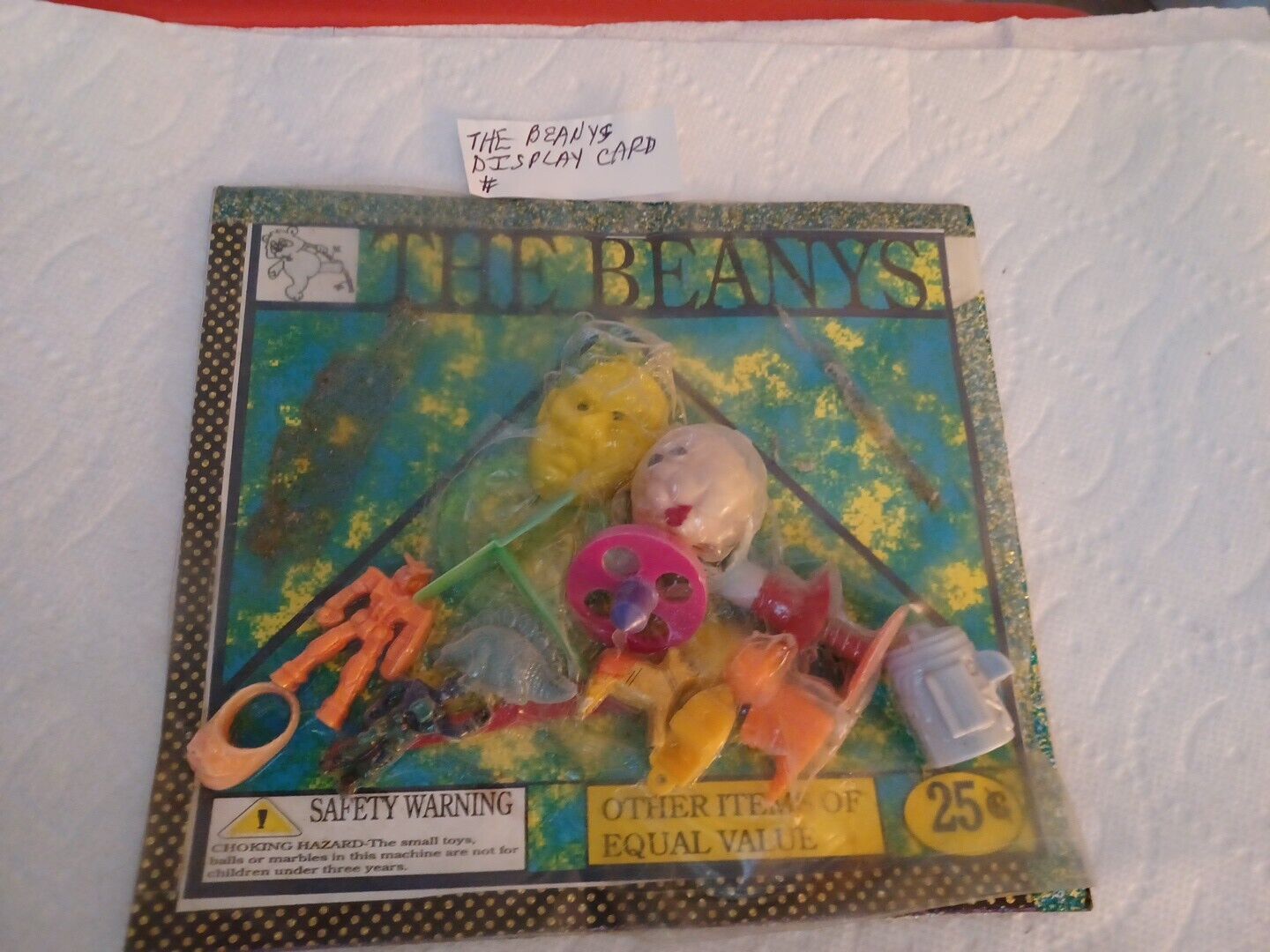VINTAGE RARE GUMBALL/VENDING THE BEANYS DISPLAY CARD