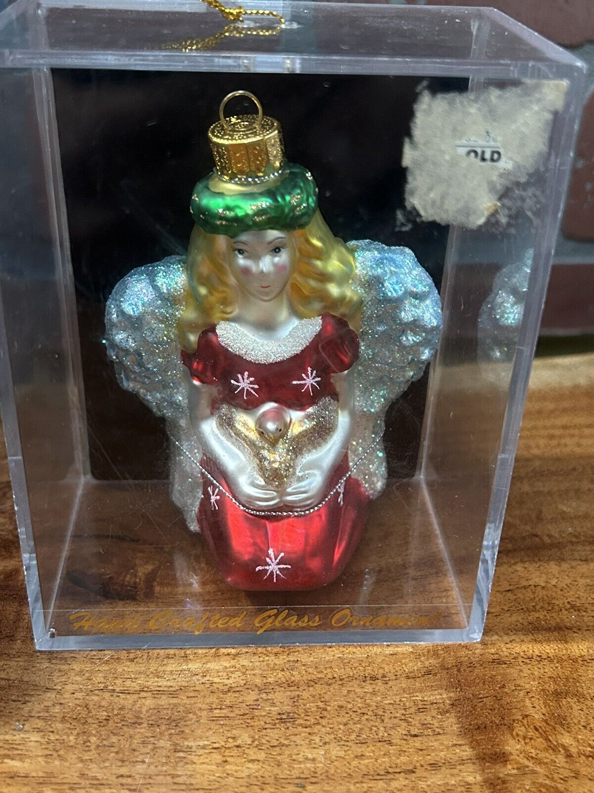 Designers Studio New Hand Crafted Glass Angel Ornament New