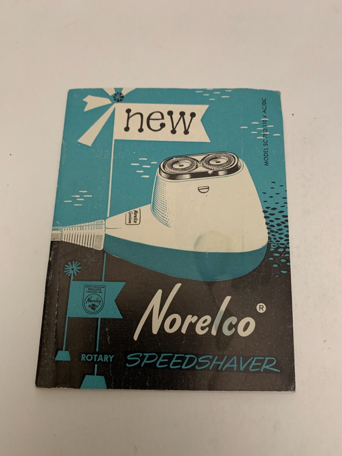 Vintage c.1960\'s Norelco Electric Rotary Speed Shaver Instruction Booklet