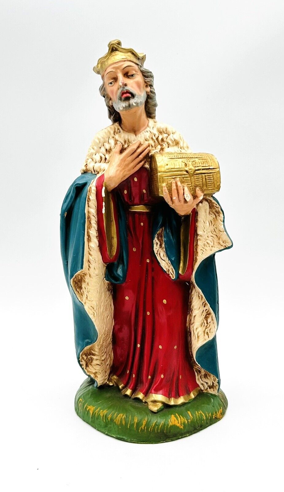 Vintage Wise Men King Nativity Figurine Paper Mache 12” Scale Made In Italy