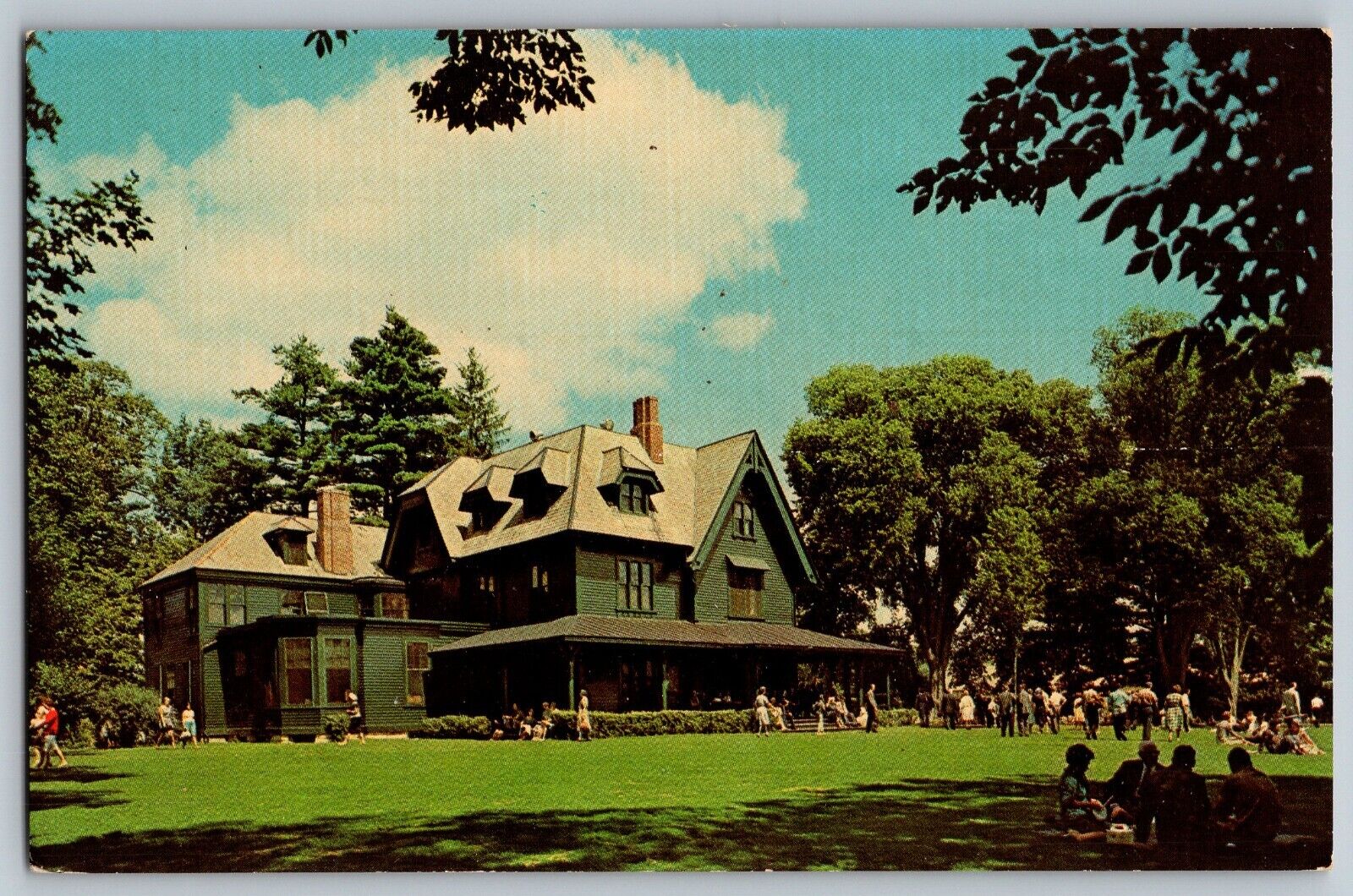 Lenox, Massachusetts - The Original Mansion of the Tanglewood - Vintage Postcard