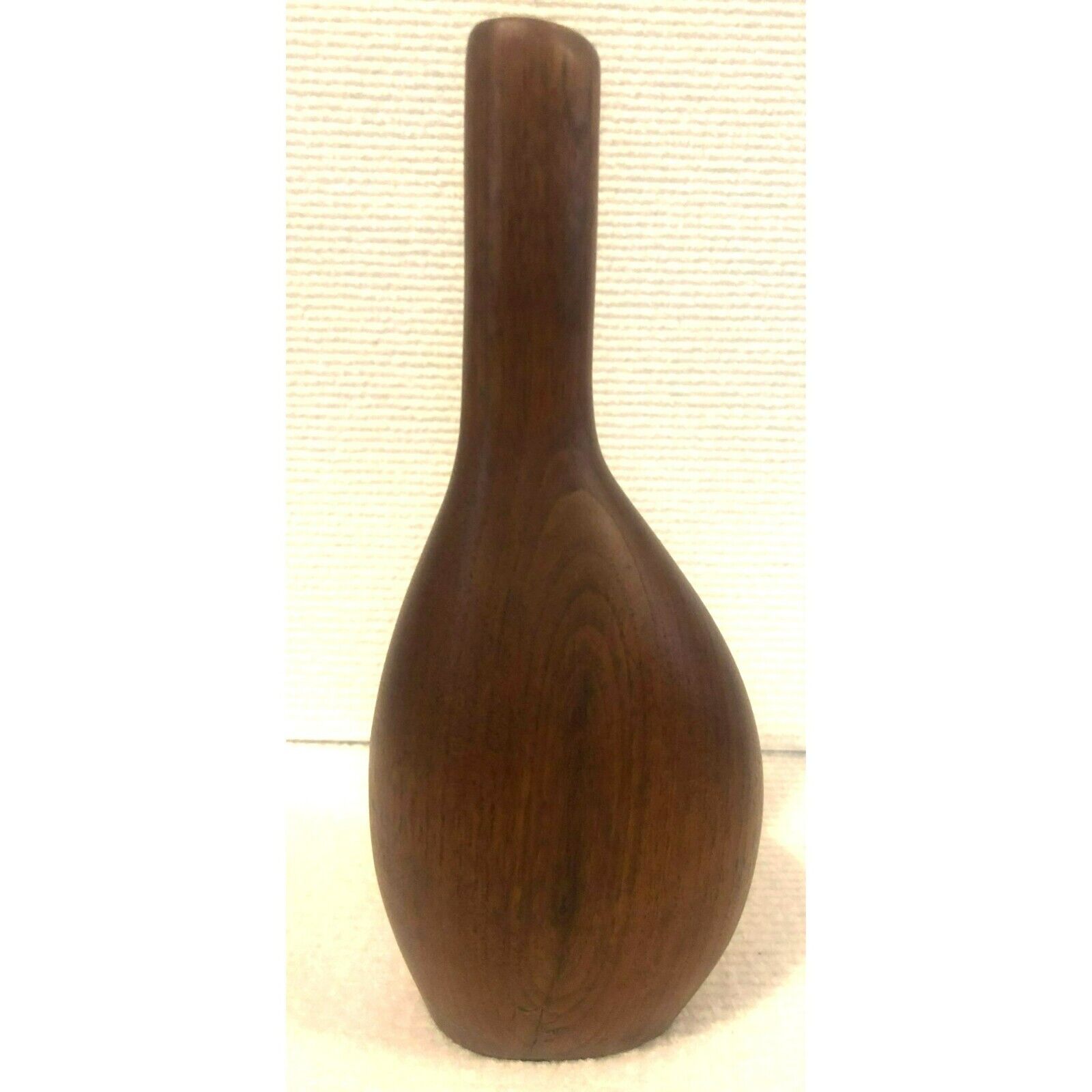 Walnut Hand Turned Wooden Bud Vase Hand Crafted Signed OOAK