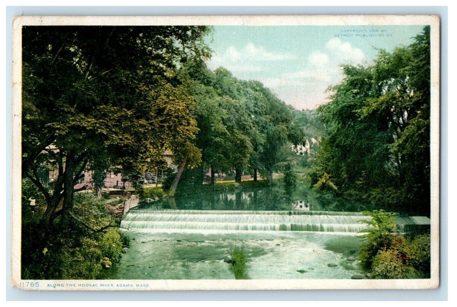 1910 Along The Hoosac River Adams Massachusetts MA Posted Antique Postcard