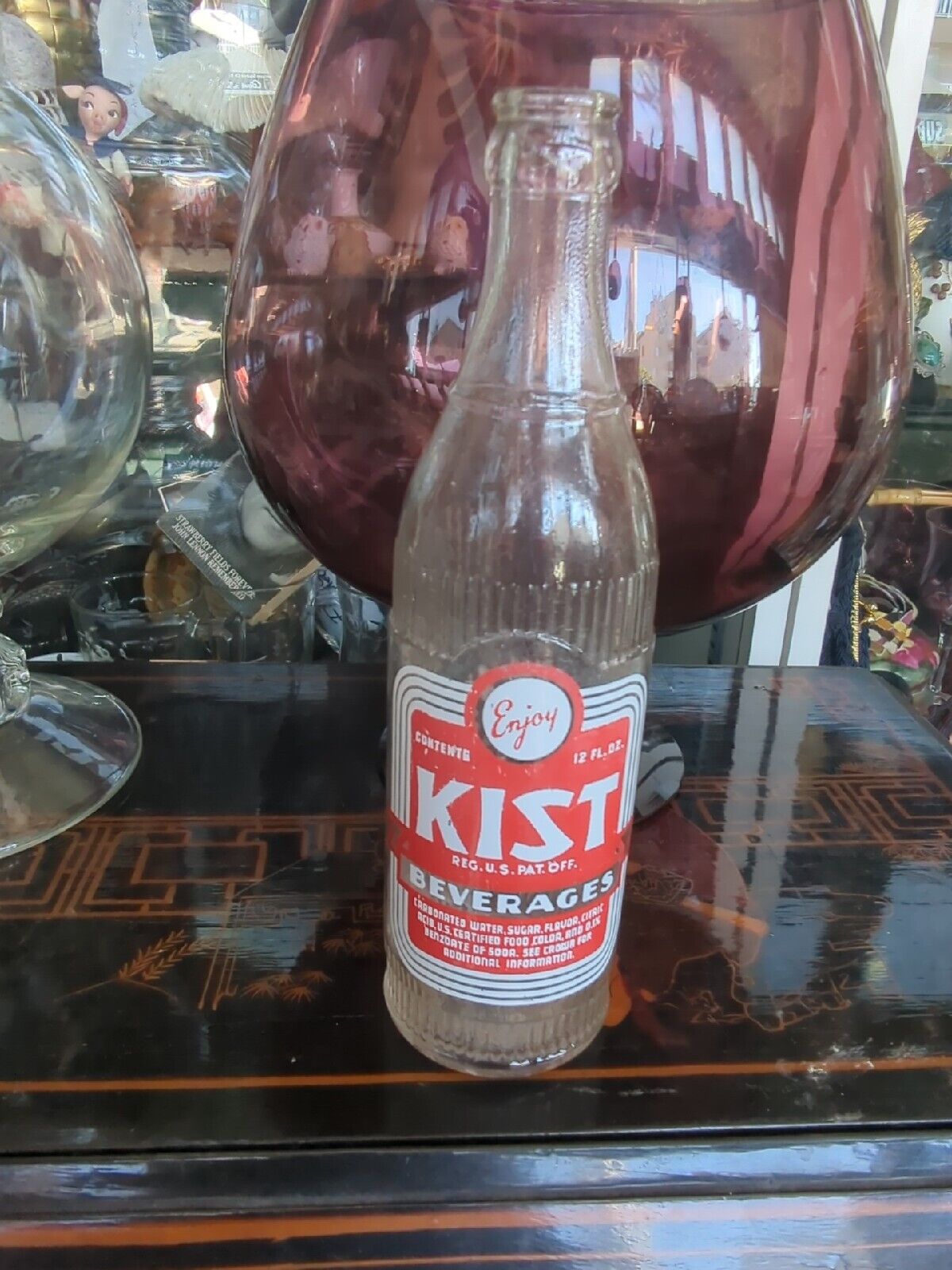 Vintage ACL KIST Beverages 12oz Soda Bottle Craft KIST Bottling  Kansas