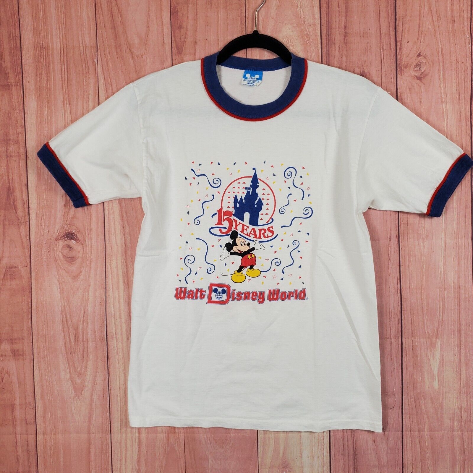 Vintage Disney T-Shirt Sz XS / S 1986 Walt Disney World 15 Years Anniversary