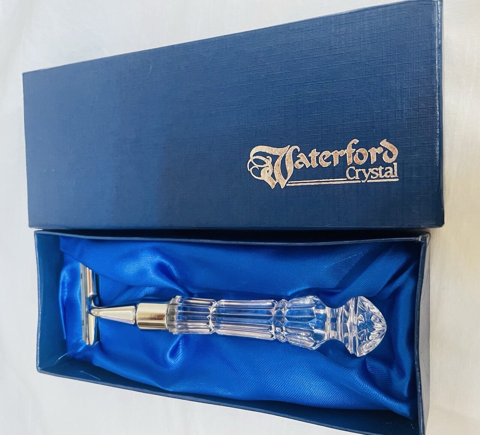 RARE Waterford Crystal Men’s Razor With Crystal Handle 