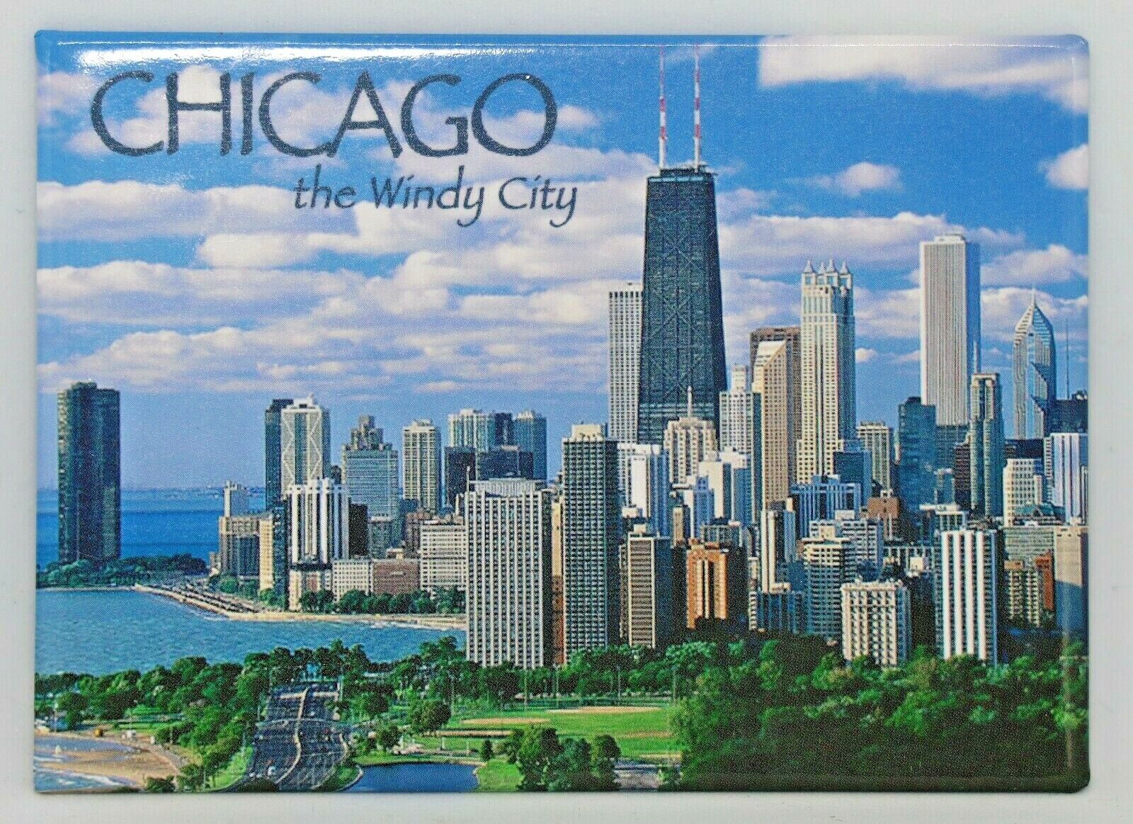 Chicago Illinois Windy City Photo Collage Magnet 2.5