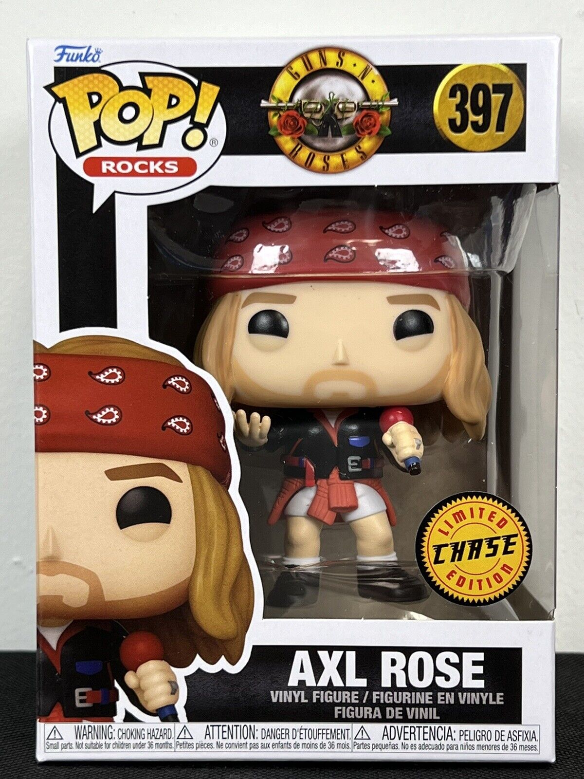 Funko Pop Guns N Roses - Axl Rose #397 CHASE Vinyl - **VERY CLEAN See Photos**