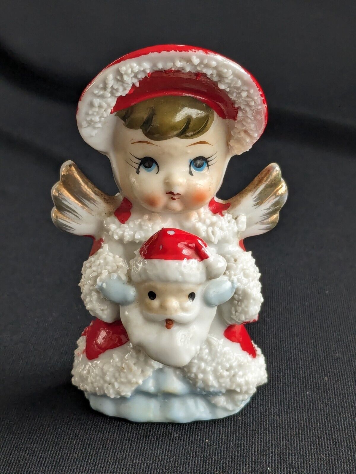 Vtg 1950's Christmas Angel With Santa Mask Kitsch Japan RARE