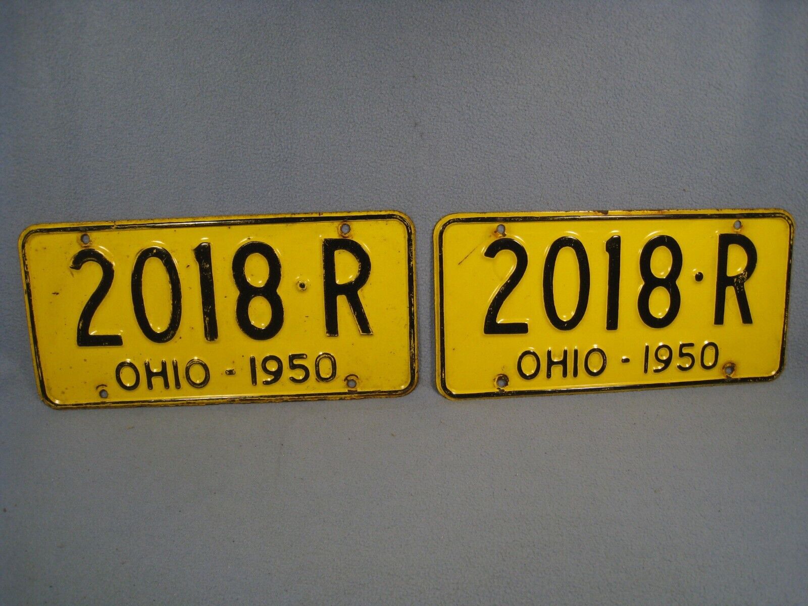 Nice Set of 1950 Ohio License Plates VTG.