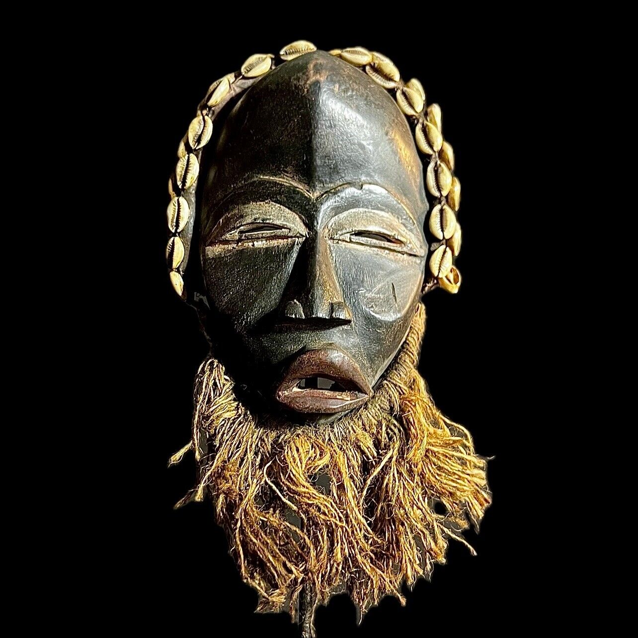 African Mask Wood Tribal Mask Vintage Hanging Mask Dan Tribe -9627