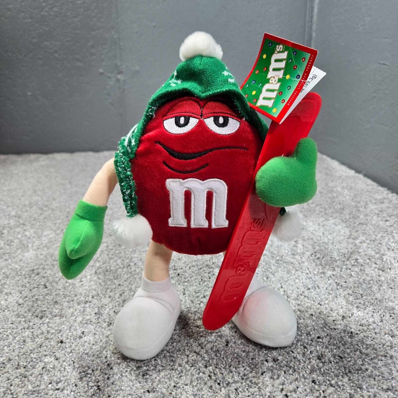 Galerie M&M\'s 2003 Christmas Red M&M Snowboarder Plushie 11 in