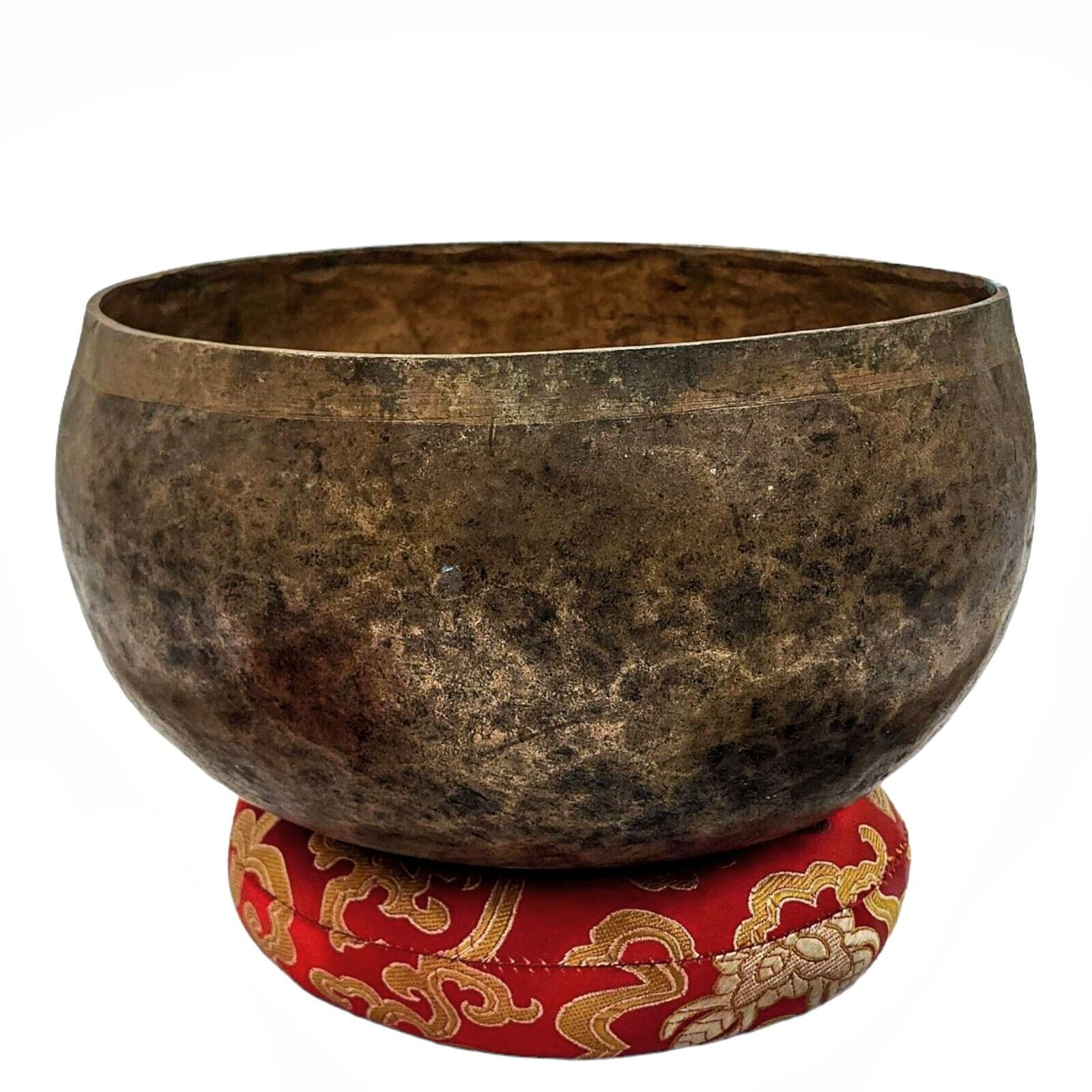 Vintage Handmade Hammered Antique Yoga Singing Bowl Tibetan Mallet Sound Healing