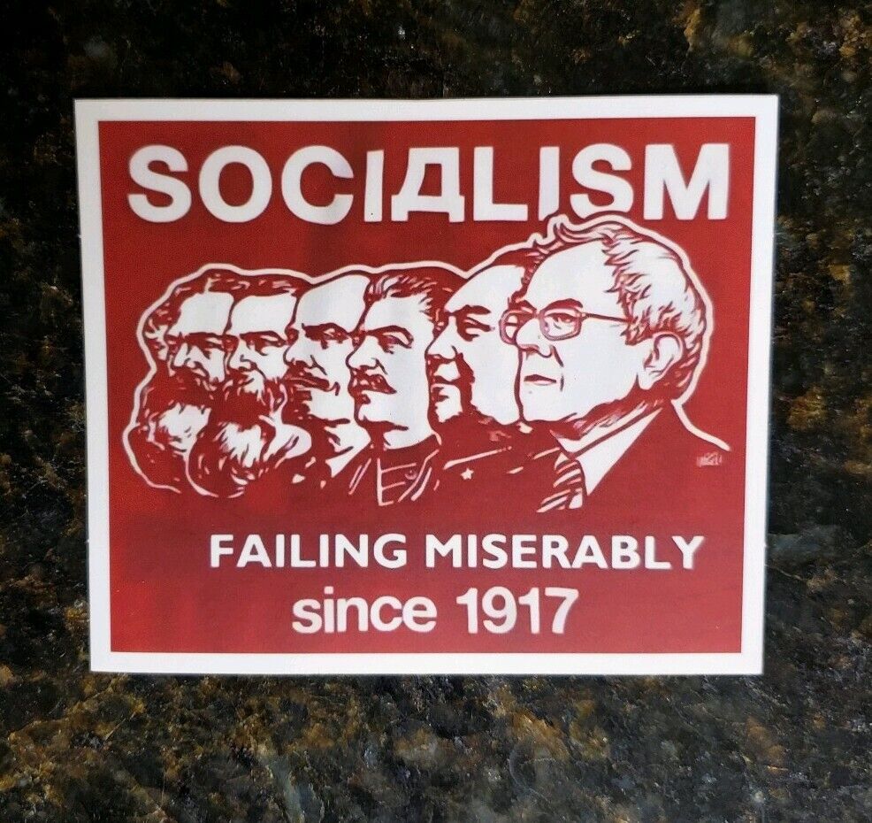 Marx Lenin Stalin Trotsky Bernie Sanders socialism sticker