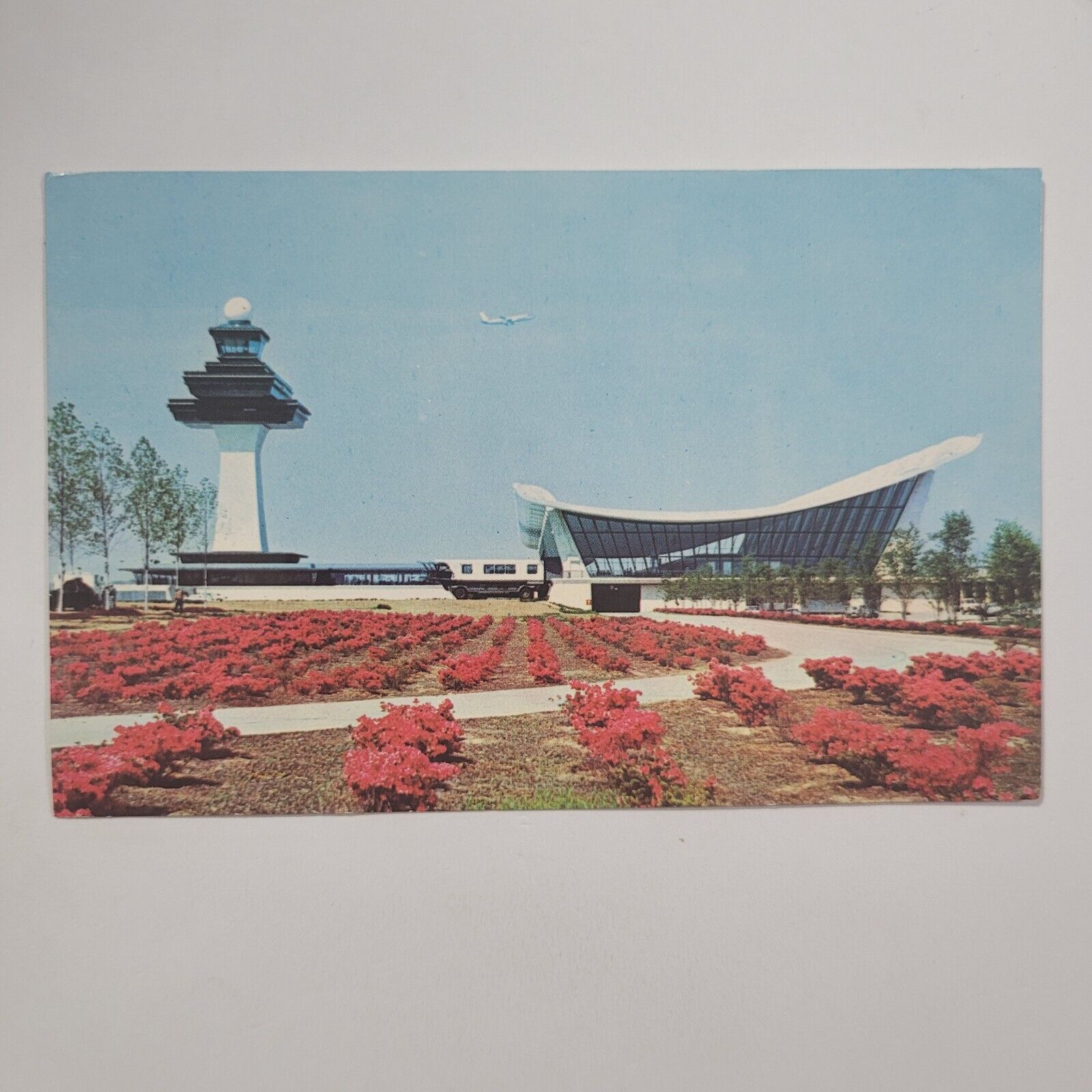 Dulles International Airport Washington D.C. Vintage Chrome Postcard Airplane