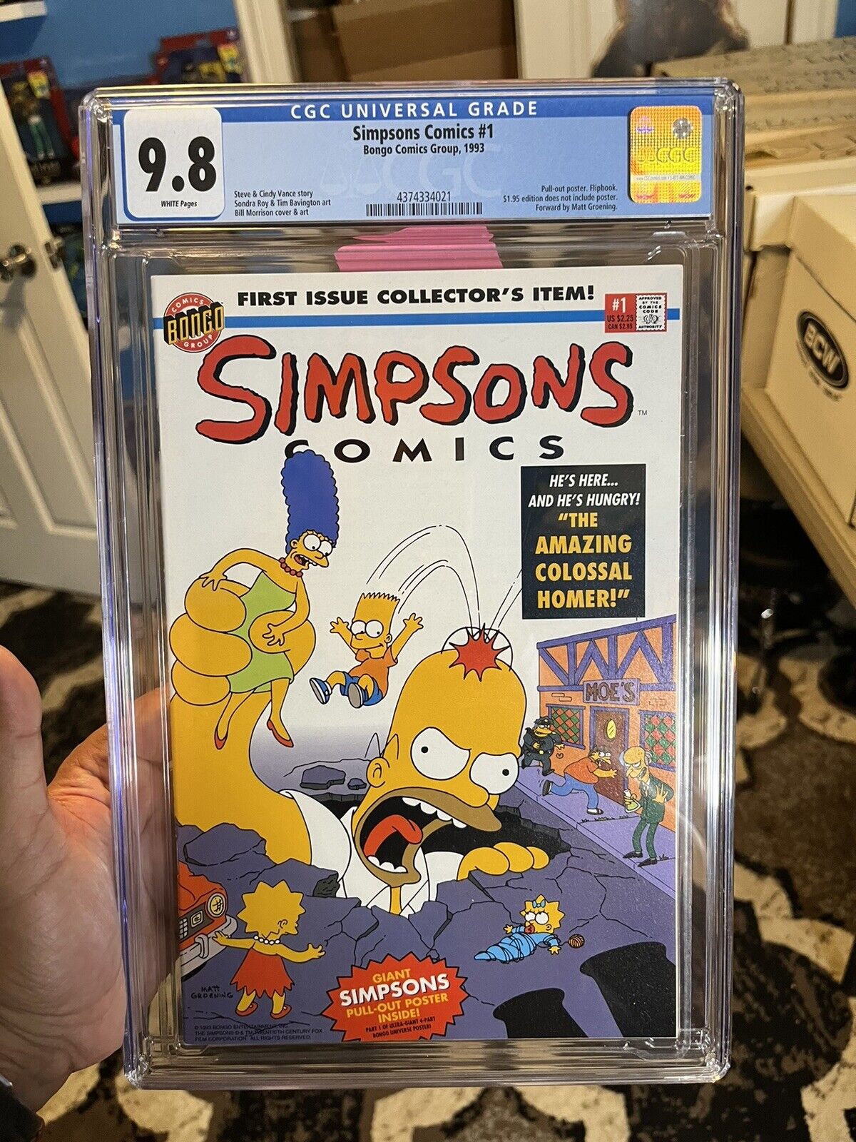 The Simpsons #1 (Bongo Comics November 1993) CGC 9.8 White Pages