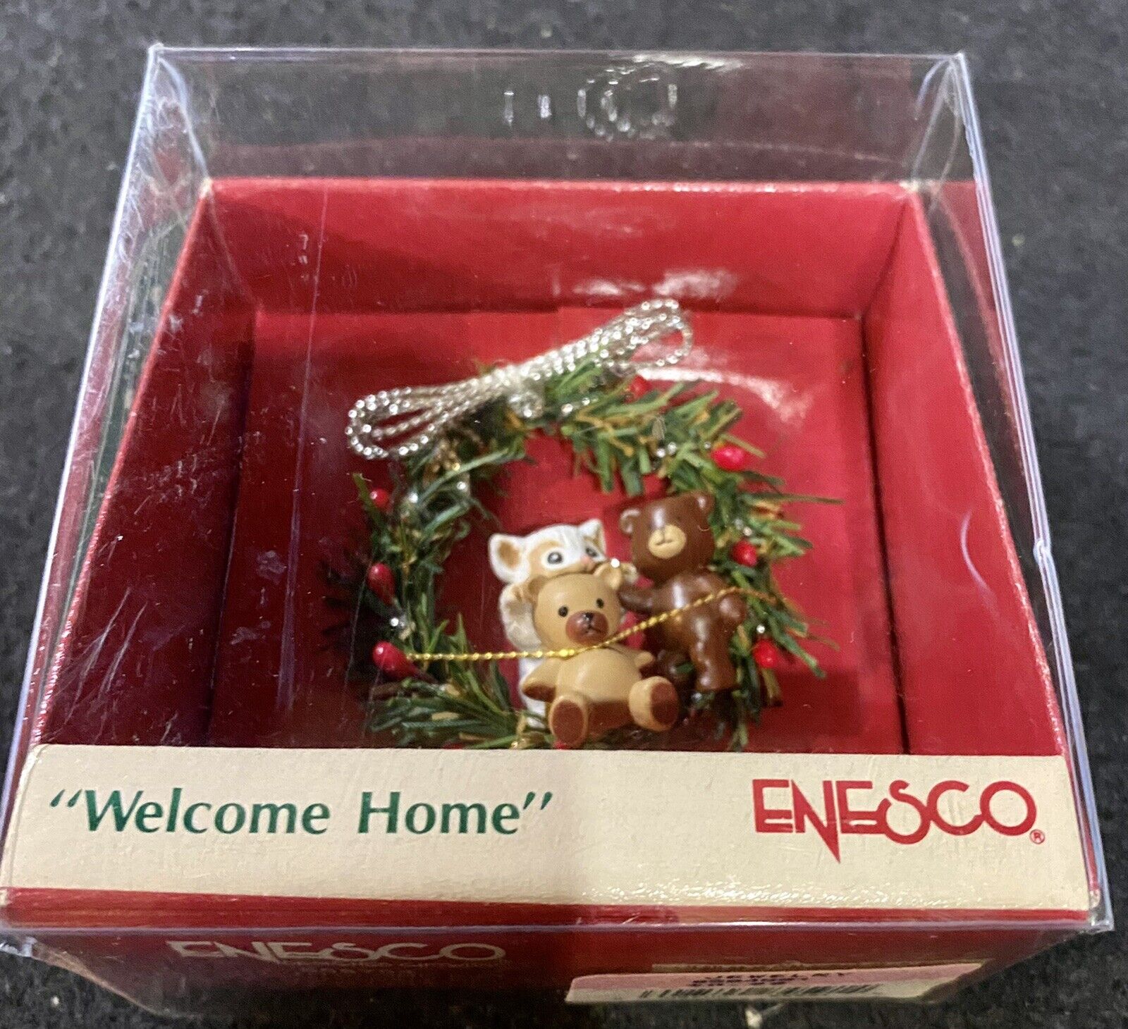 Vintage Enesco 1989 Small Wonders 2” Miniature Wreath Ornament #566764