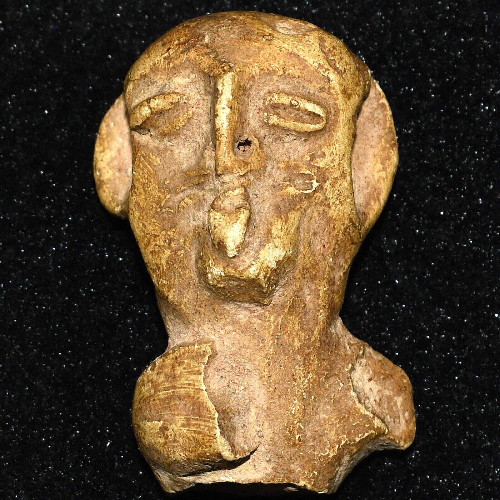 Extremely Rare Genuine Ancient Bactrian Margiana Stone Idol Head C. 2000-1500 BC
