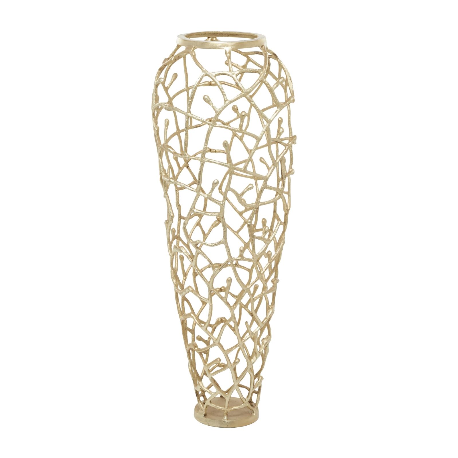 Deco 79 Contemporary Aluminum Vase LARGE SIZE Gold