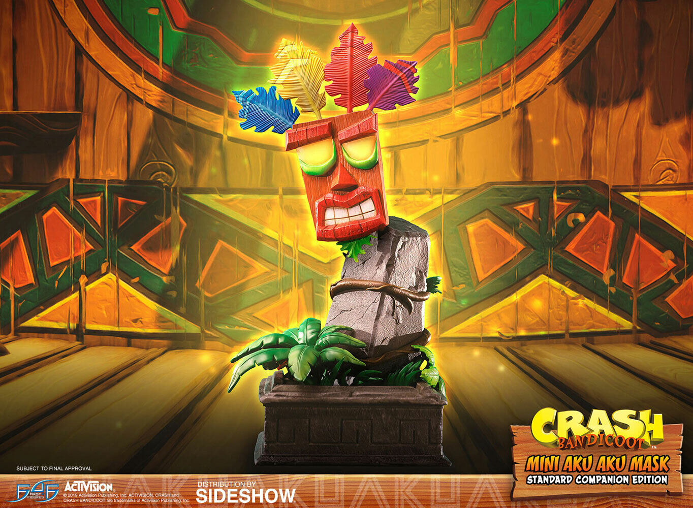 Crash Bandicoot Aku Aku Mask Statue First4Figures New In Stock