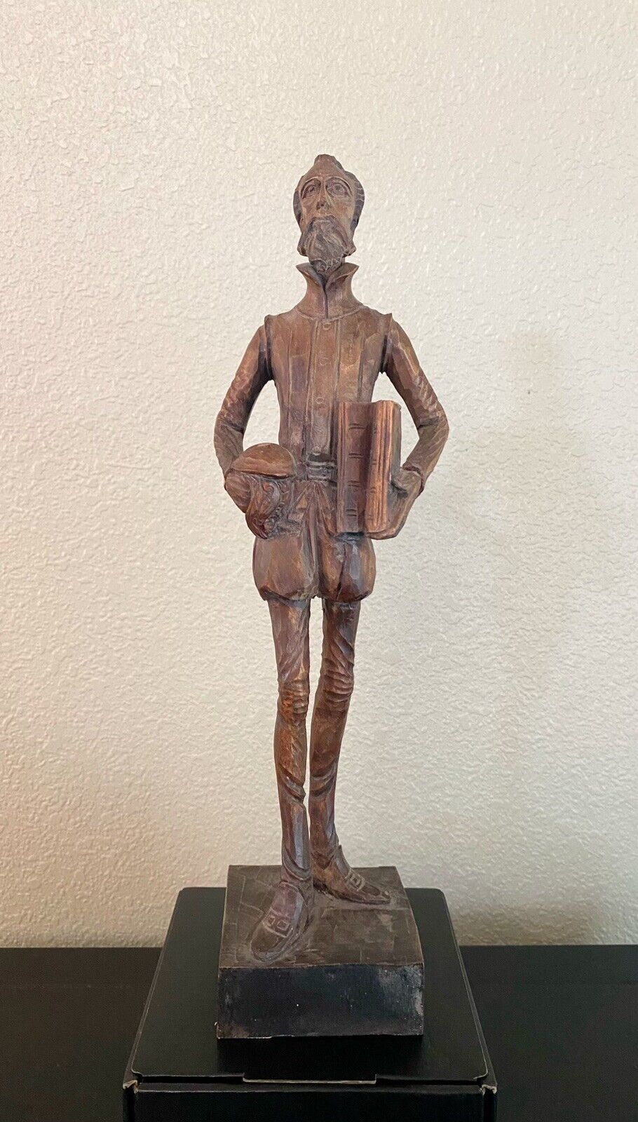 RARE Vintage Ltd Ed. Don Quixote Sculptur(Ouro Artesania) Wooden Figure - Spain