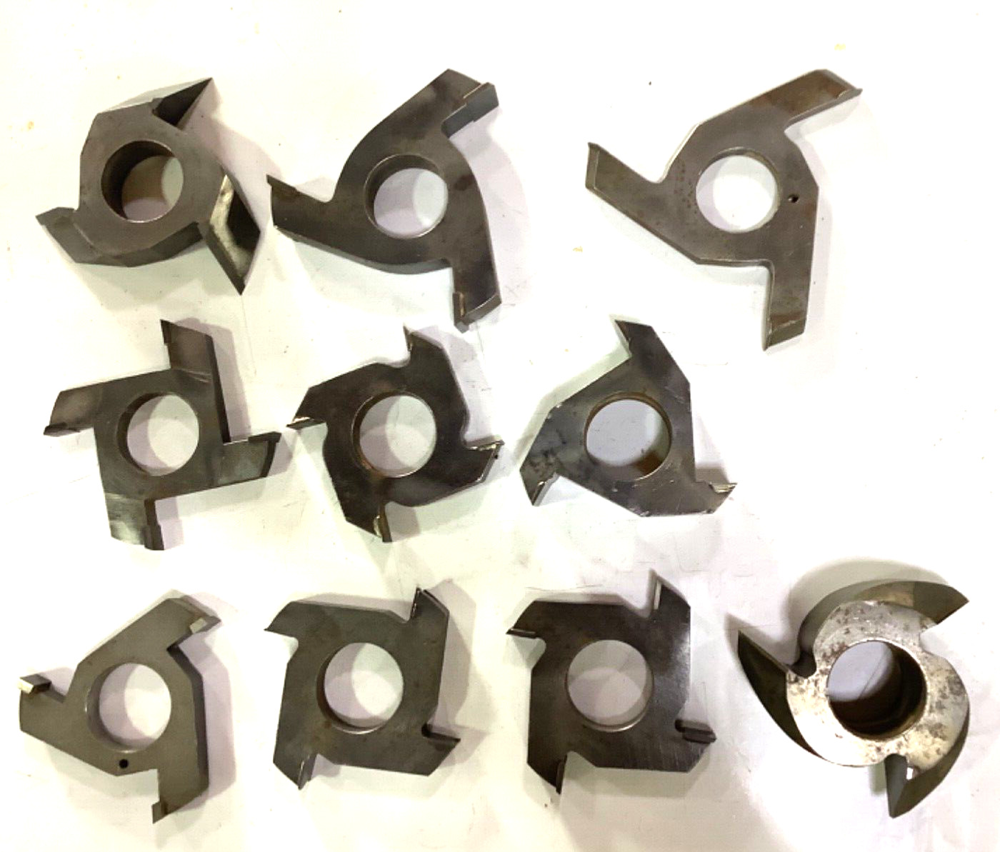 (pp) 10 vintage woodworking shaper cutters 1-1/4\