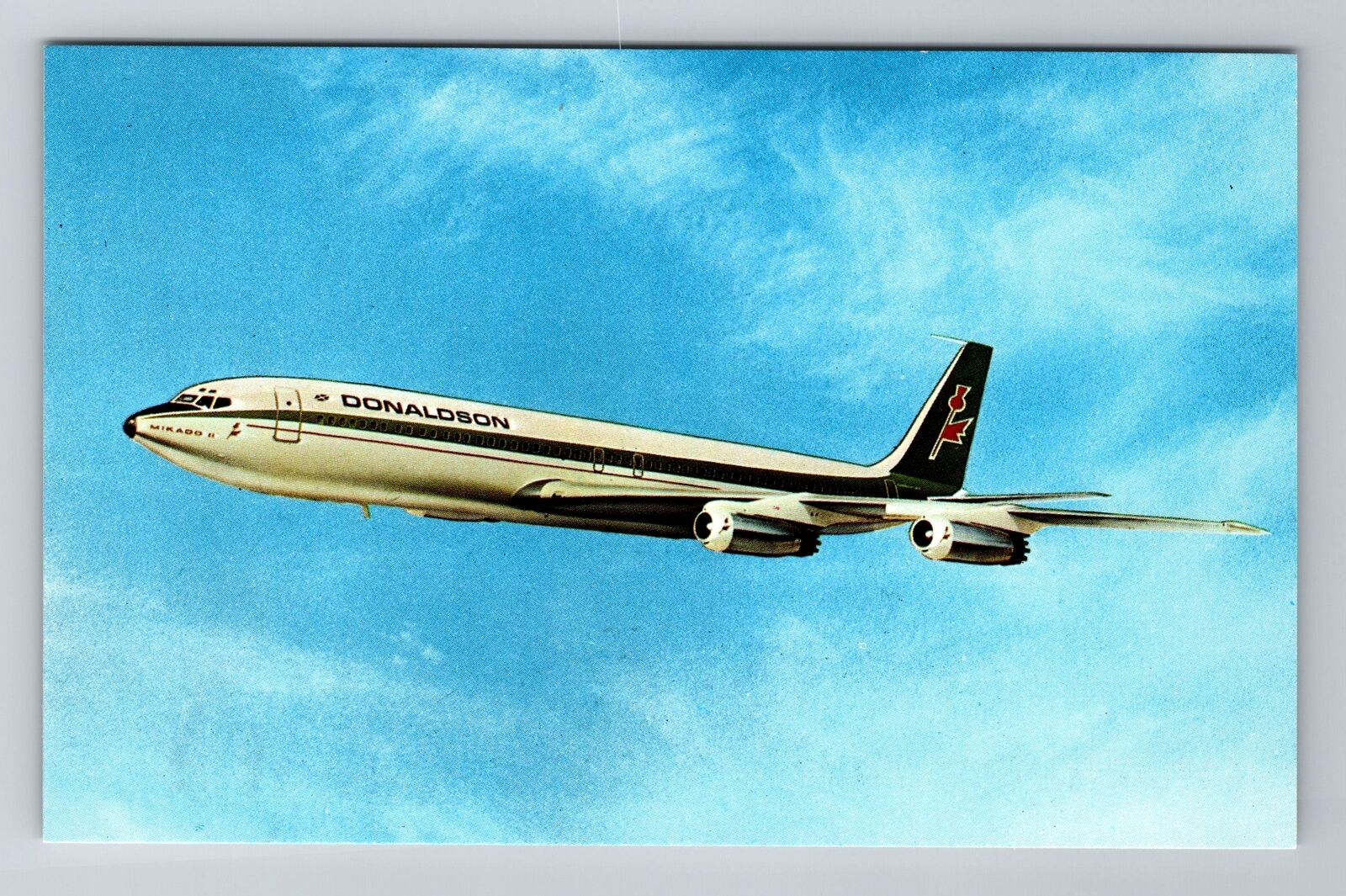 Donaldson Intl Air Boeing 707, Plane, Transportation Antique Vintage Postcard