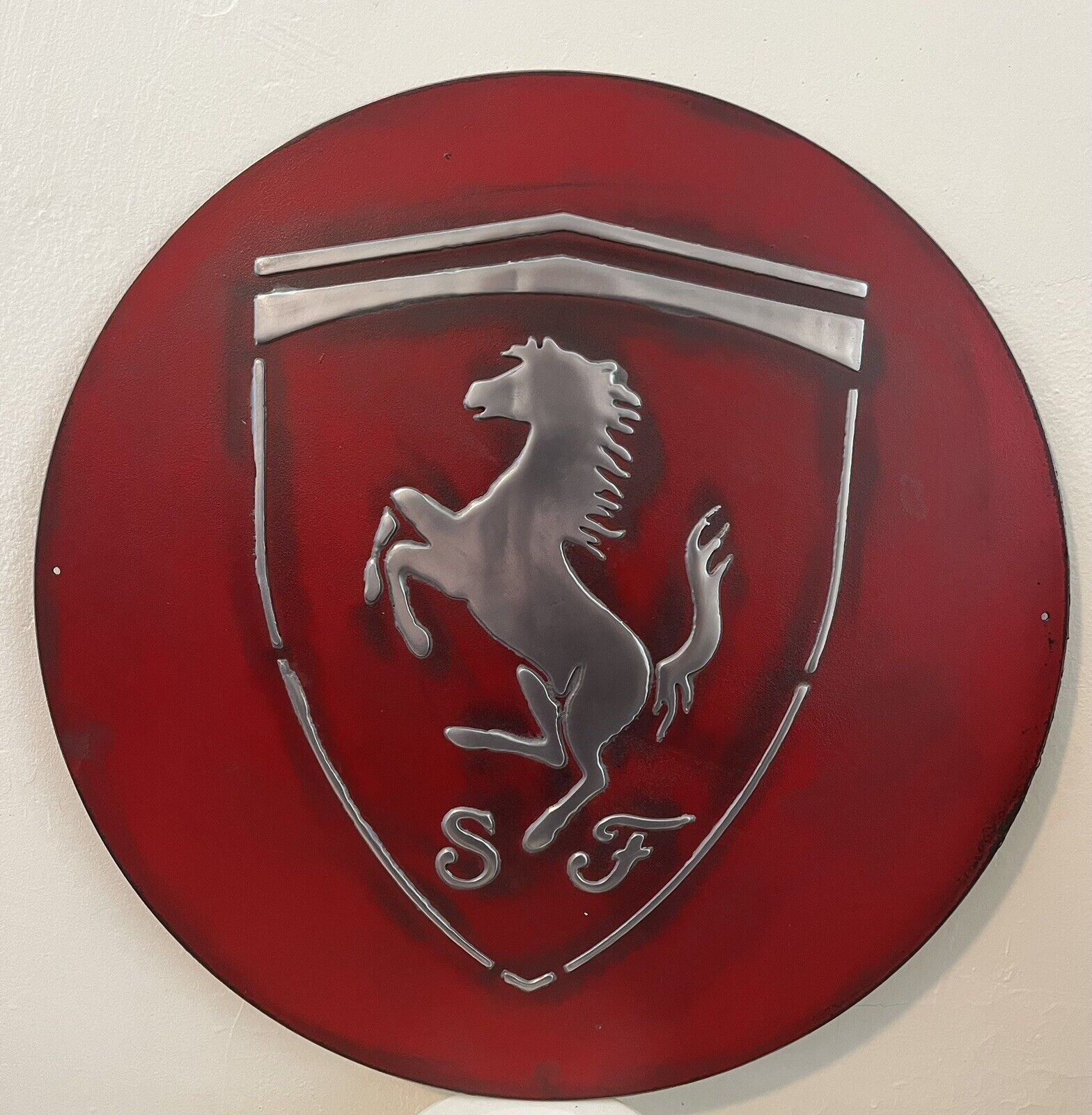 Ferrari Vintage  metal Sign(handmade By Pallarols)