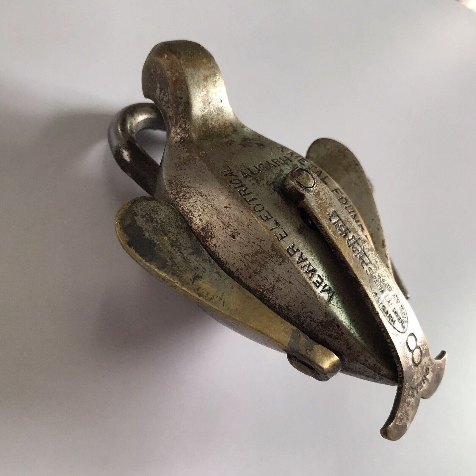 BRASS FIGURATIVE PADLOCK OR LOCK WITH KEY OLD OR ANTIQUE, Bird Shaped.