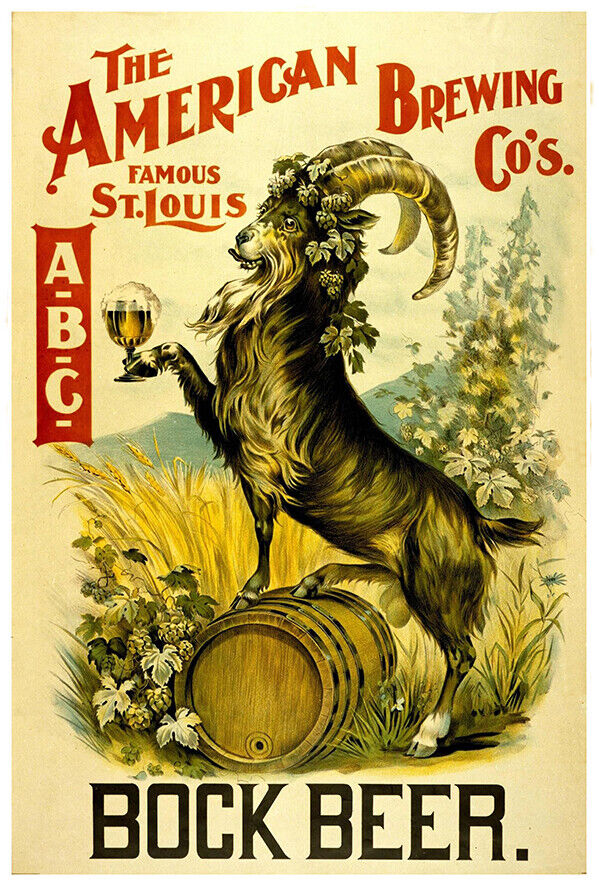American Brewing Company - Bock Beer - Vintage Advertising Poster