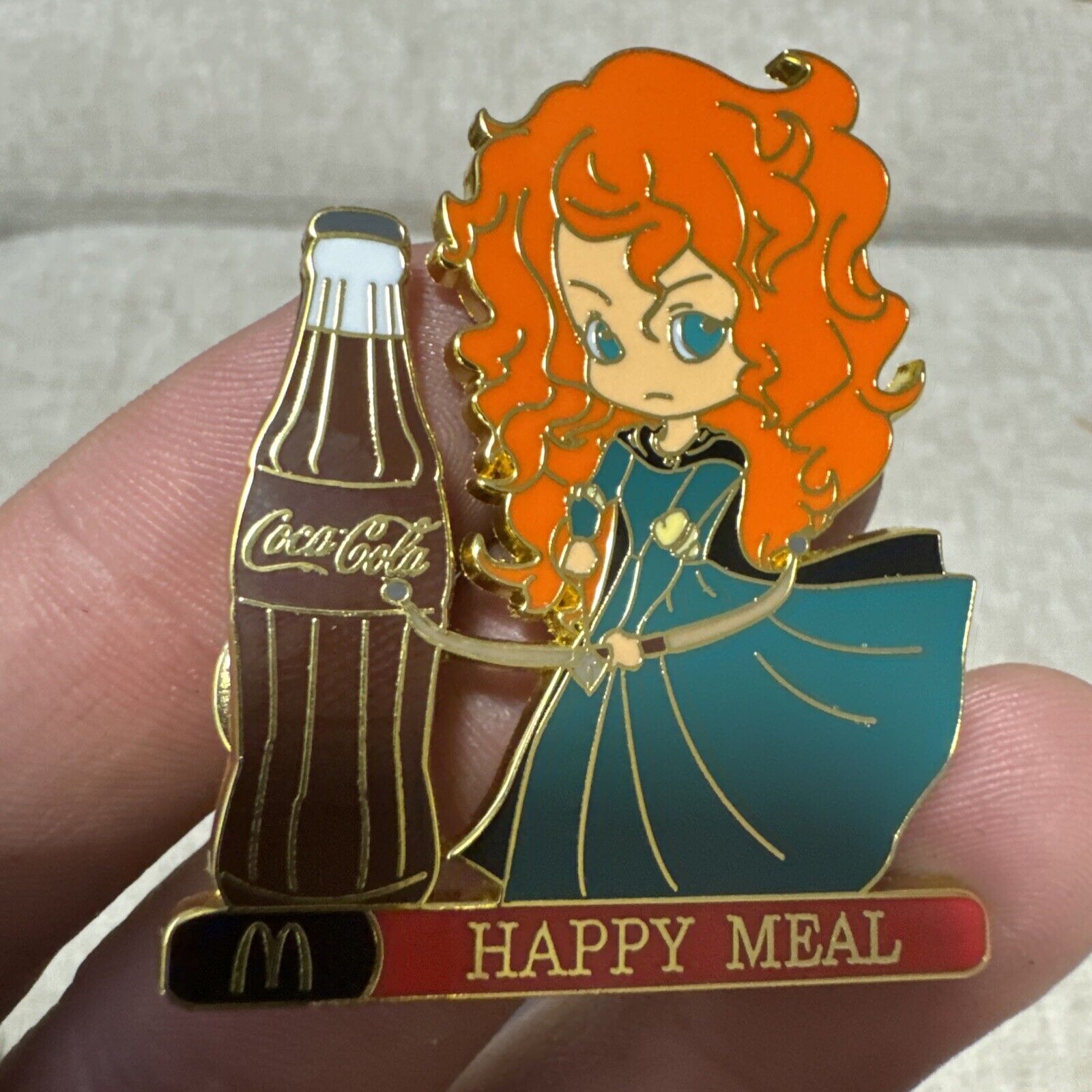Disney Fantasy Pin Merida From Brave Holding A Coke Bottle LE 50