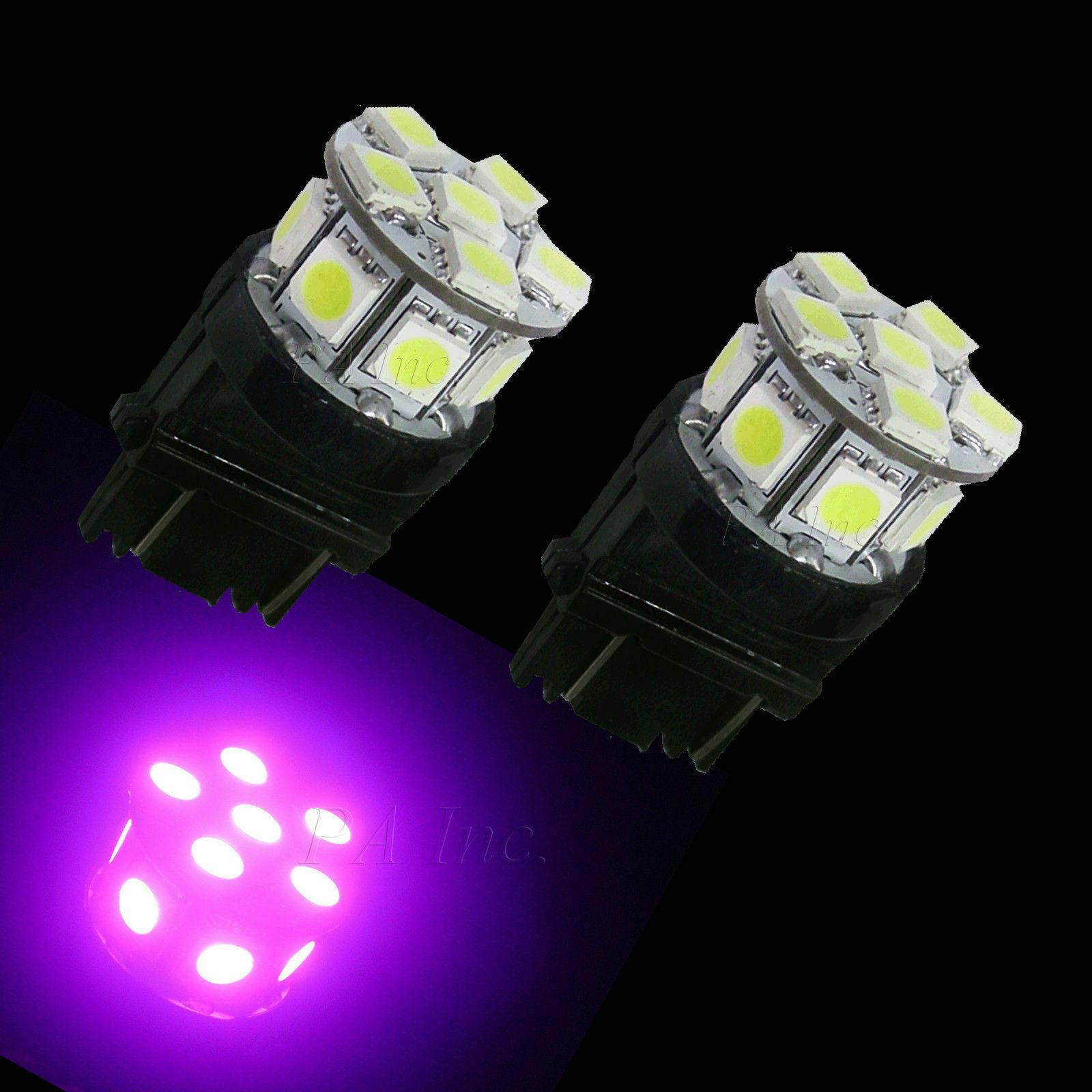 2x 3157 CK SRCK 13 SMD 5050 LED Purple Direction Turn Signal Light Lamp Bulb