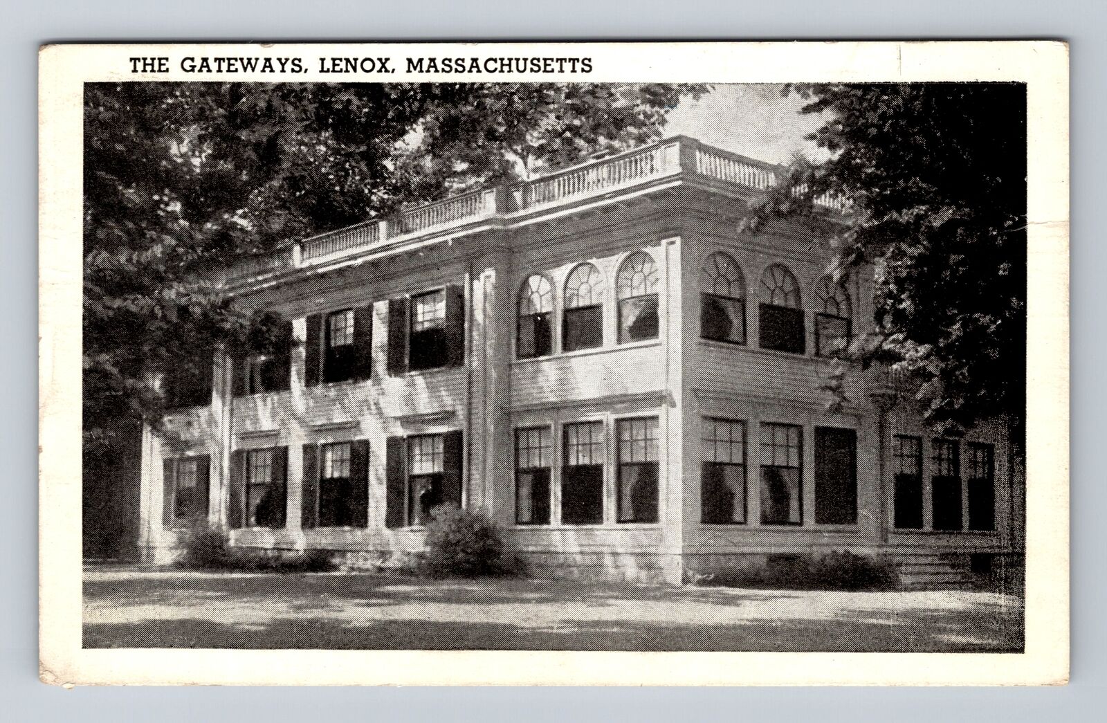 Lenox MA- Massachusetts, The Gateways, Antique, Vintage Postcard