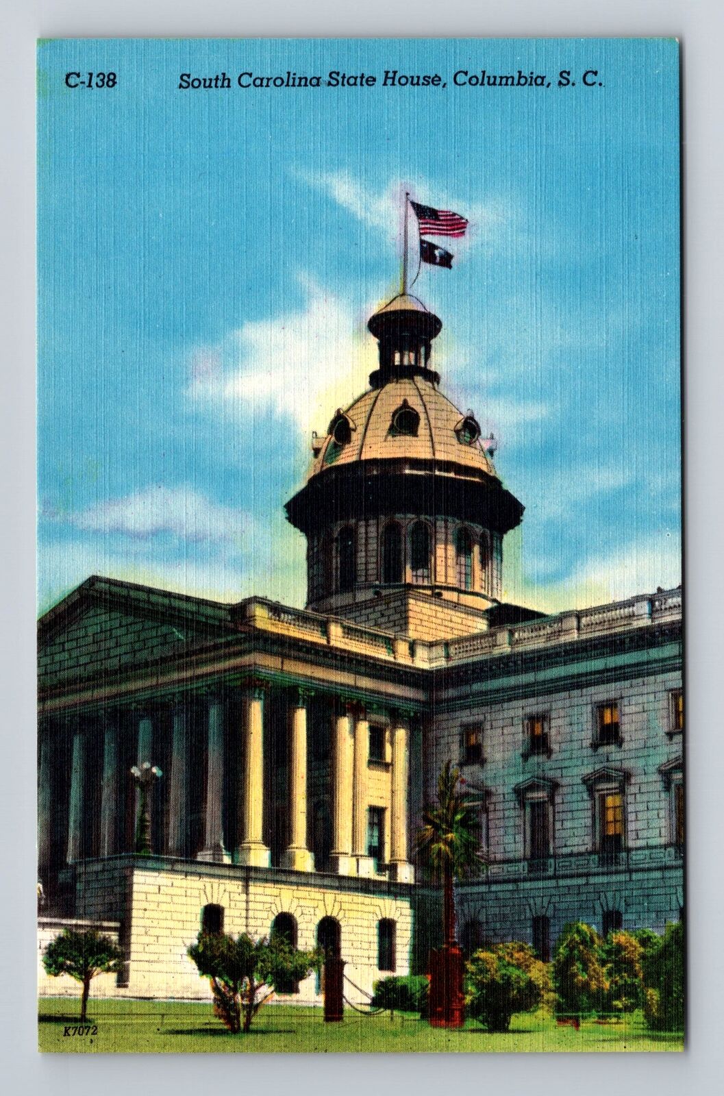 Columbia SC-South Carolina, South Carolina State House, Vintage Postcard