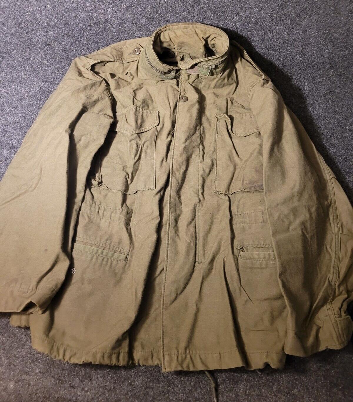 Vintage Military Army M65 Field Jacket 1st Pattern MEDIUM SHORT Green BA1